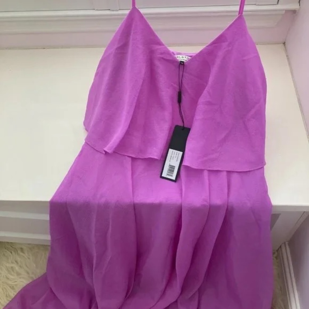 HALSTON HERITAGE V-Neck Long Dress - Picture 7 of 12